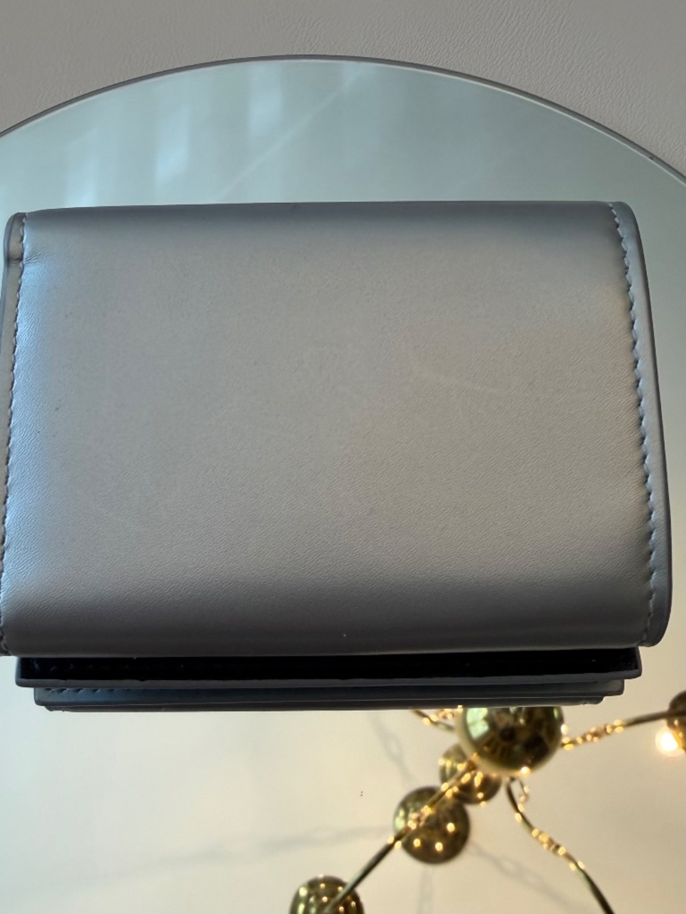 BALENCIAGA ESSENTIAL MINI WALLET Silver Trifold Wallet - Picture 4 of 13